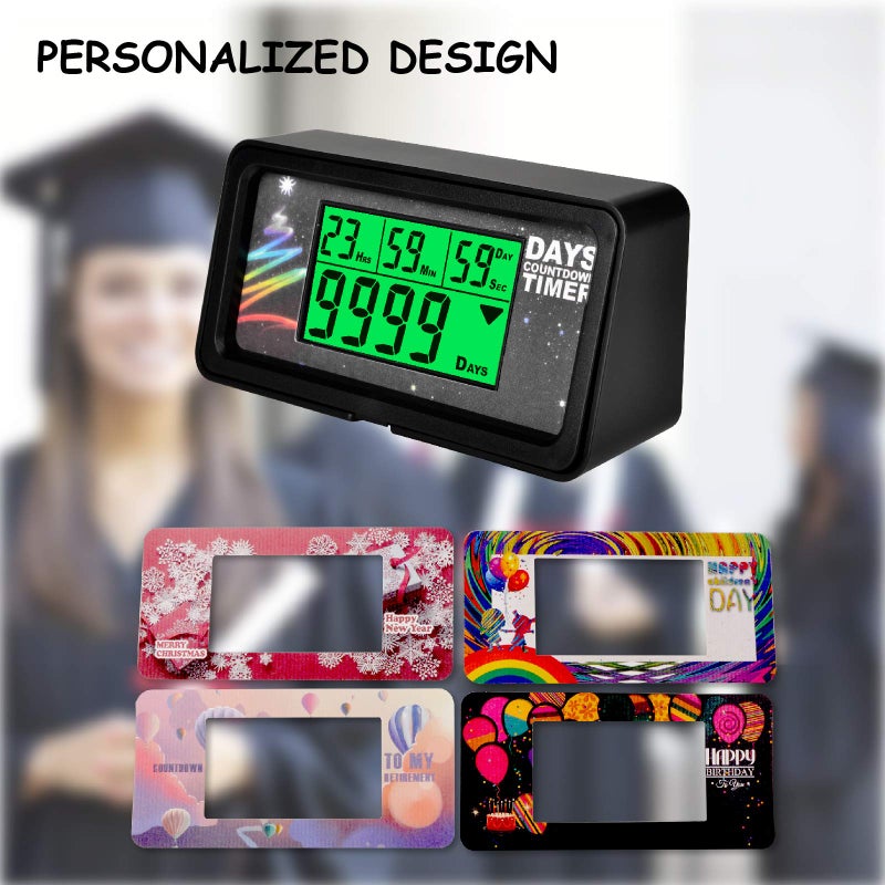 Jayron Backlight Digital 9,999 Days Countdown Timer Big LCD Display Count Down for Retirement Wedding Vacation Christmas Event Classroom Cruise - Image 3